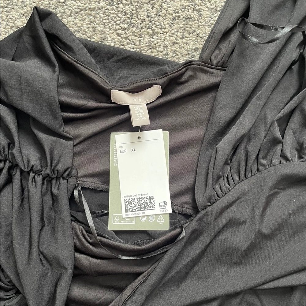 H&M Charcoal Gathered Dress